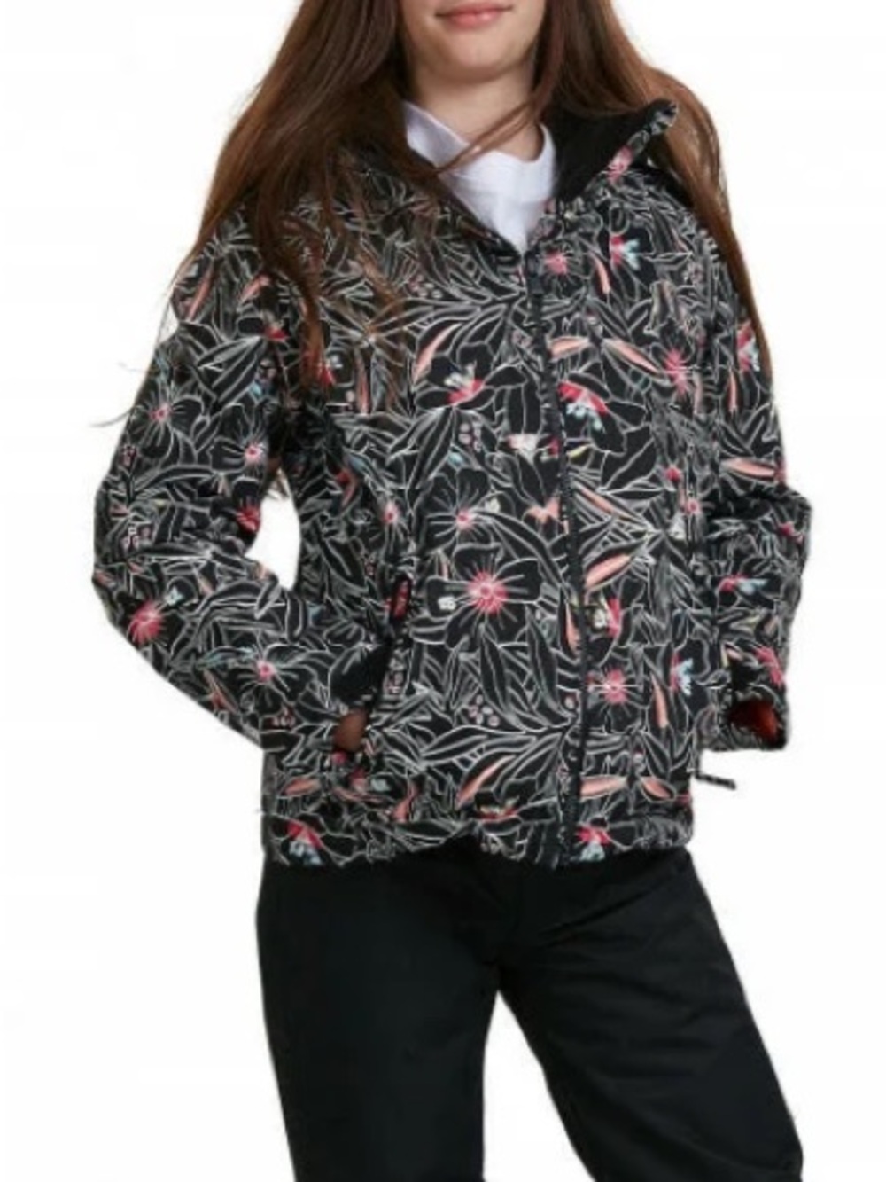 Roxy American Pie Girl Jacket True Black Outlines Girls XL/14
